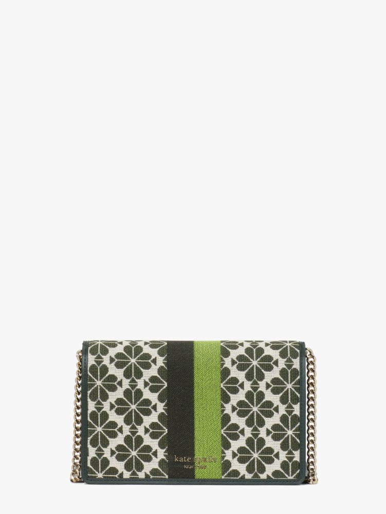 Kate Spade Spade Flower Jacquard Stripe Chain Wallet. 1