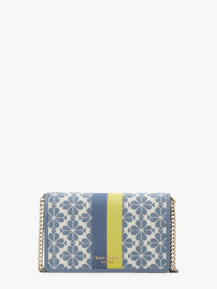 Spade Flower Jacquard Stripe Chain Wallet Kate Spade New York