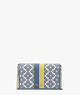 Spade Flower Jacquard Stripe Chain Wallet, Morning Sky Multi, ProductTile