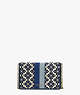 Spade Flower Jacquard Stripe Chain Wallet, Blue Multi, ProductTile