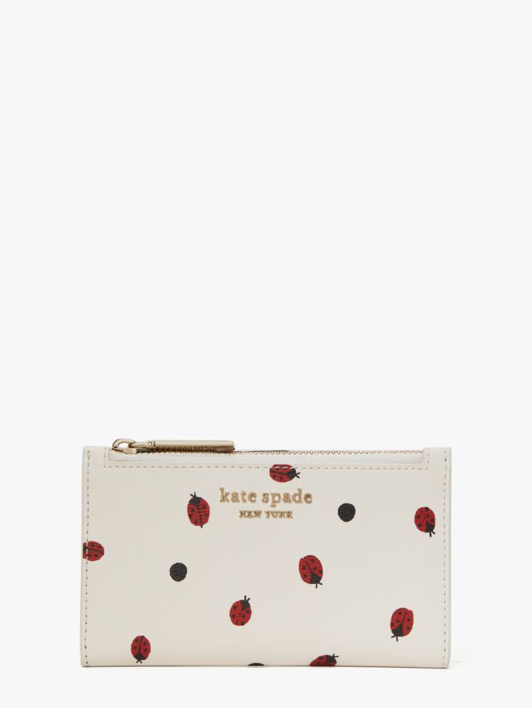 Lady Bug Dots Small Slim Bifold Wallet | Kate Spade New York