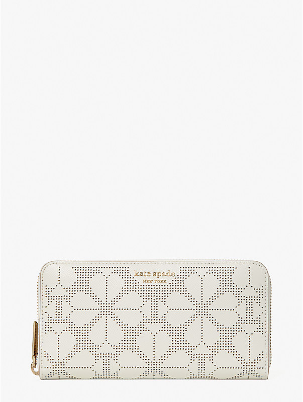 spencer perforated zip-around continental wallet, , rr_large