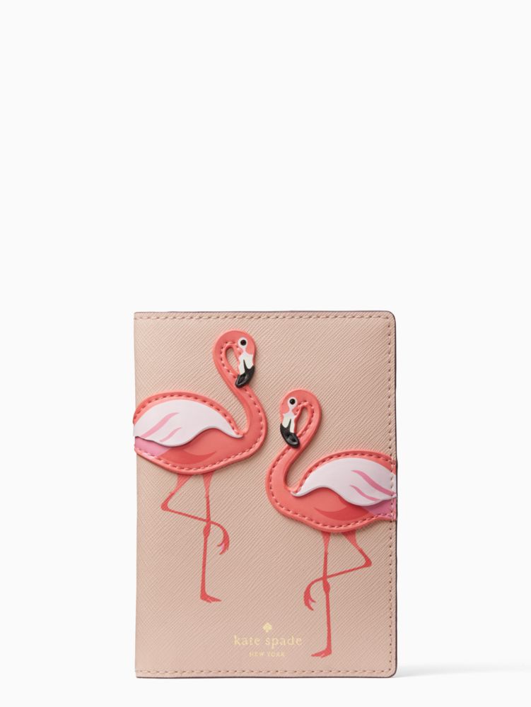 By The Pool Flamingo Passport Holder | Kate Spade New York