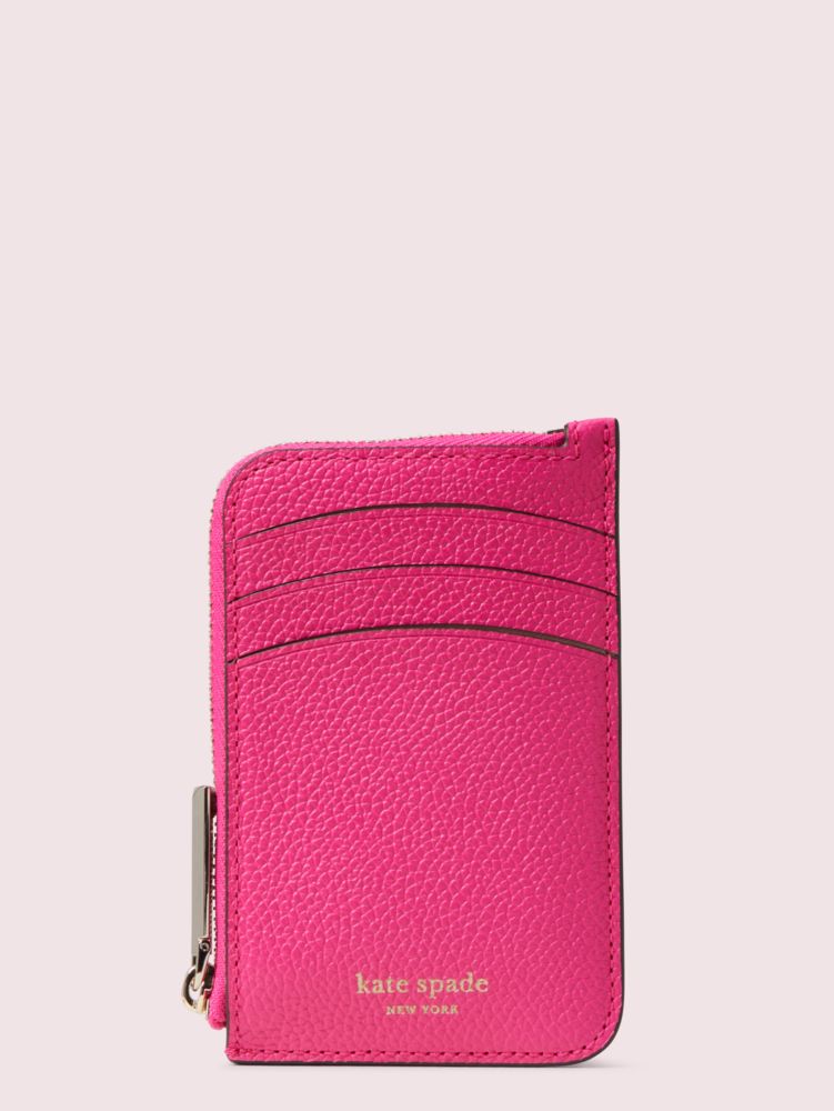 Kate Spade Margaux Zip Cardholder In Shocking Magenta