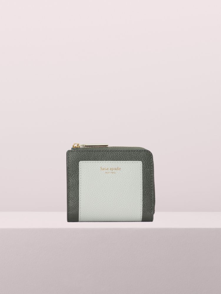 Kate Spade Margaux Small Bifold Wallet In Deep Evergreen