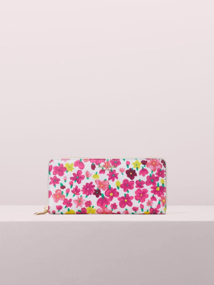 kate spade blue floral wallet