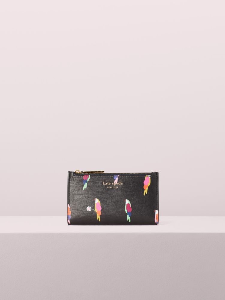 Sylvia Flock Party Small Slim Bifold Wallet, Black Multi, ProductTile