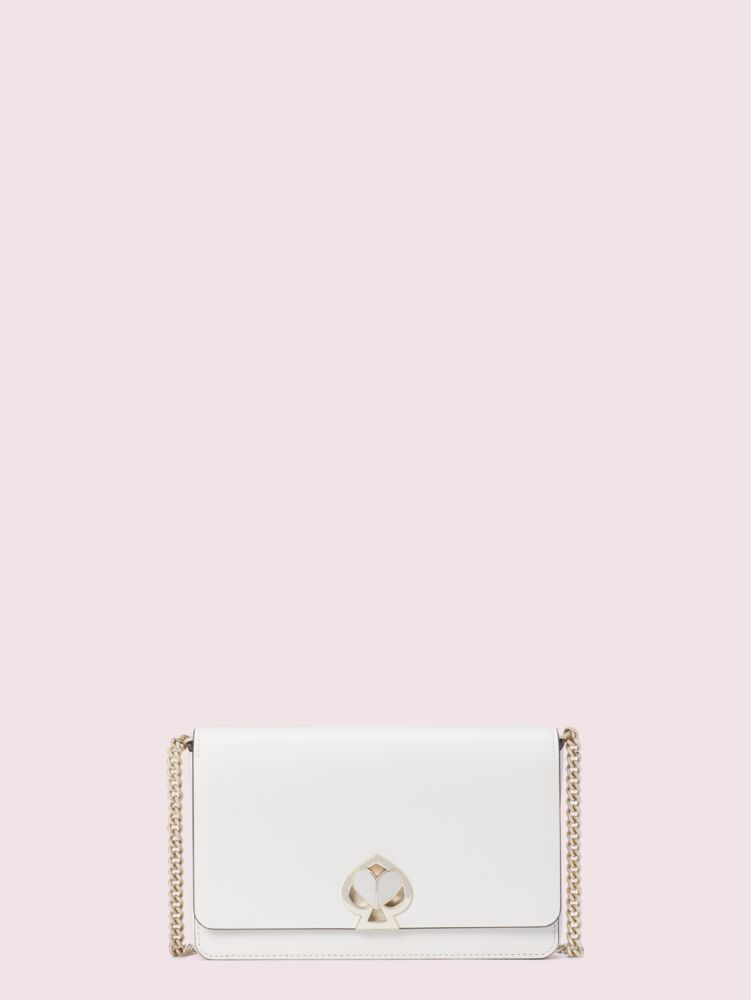 Buy KATE SPADE Nicola Twistlock Wallet with Chain Strap, White Color Women