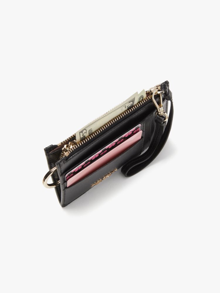 Spencer Cardholder Wristlet, Black / Glitter, Product