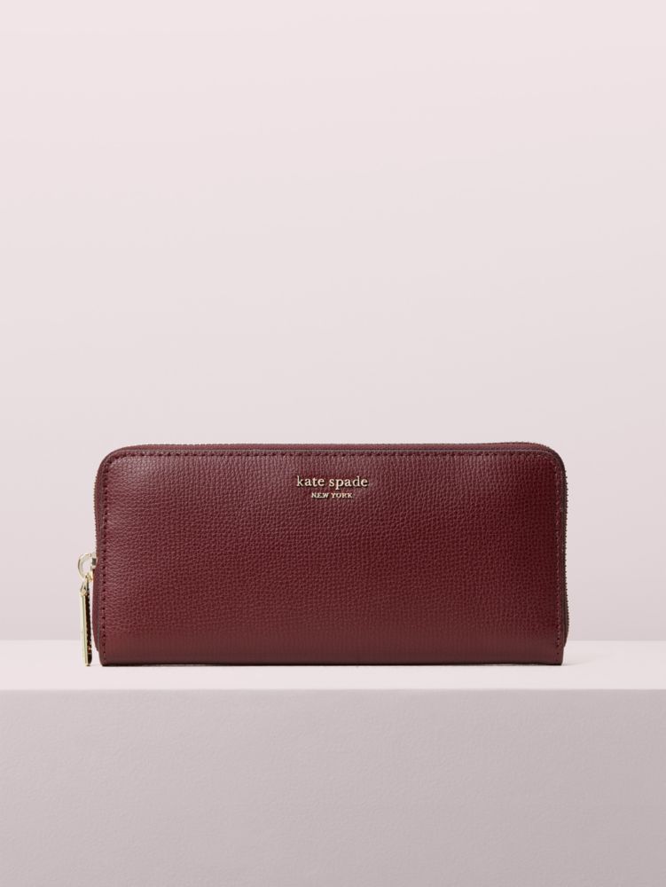 plum kate spade wallet