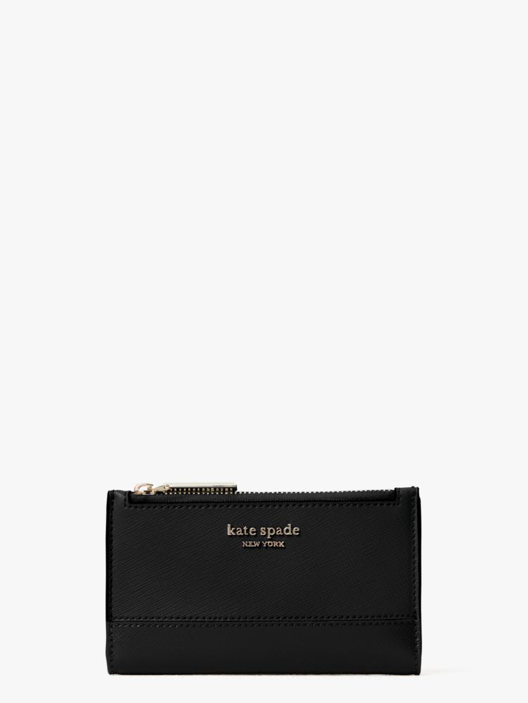 Kate Spade Spencer Slim Flap Wallet in Black