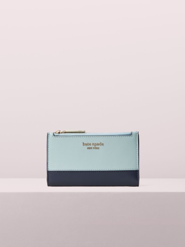 Women's frosted spearmint multi spencer small slim bifold wallet | Kate  Spade New York Belgium