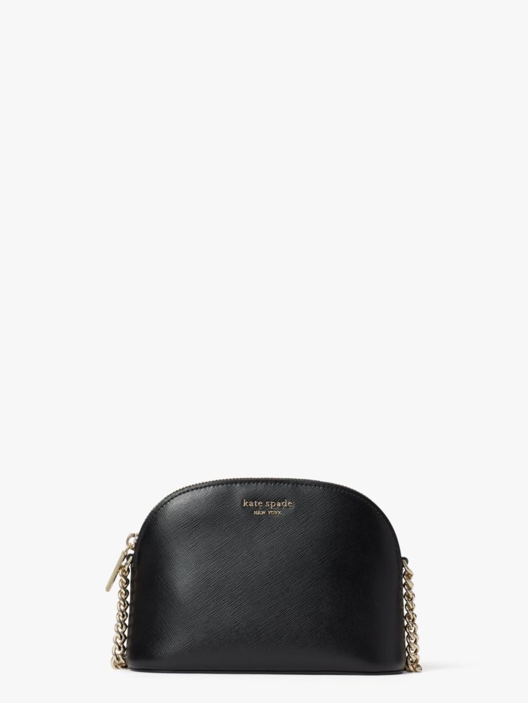 black and beige purse