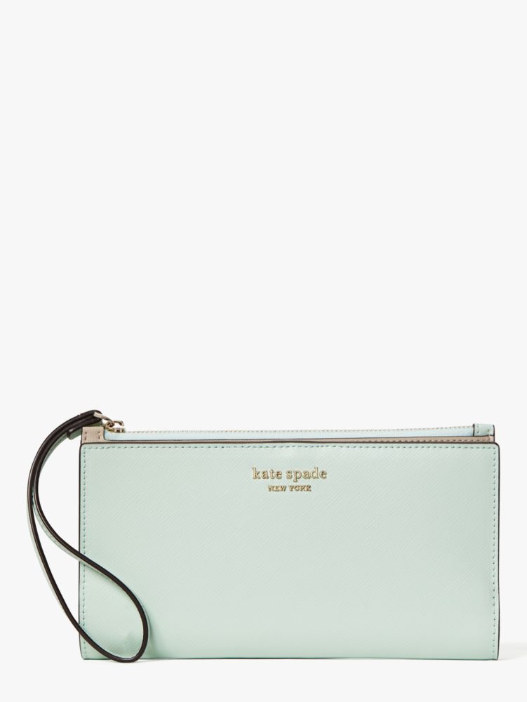 Spencer Continental Wristlet, Crystal Blue, ProductTile