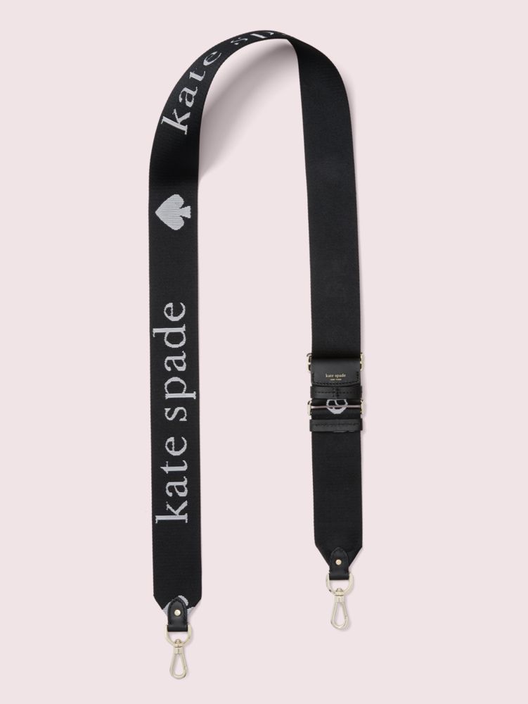 Women's black multi make it mine thick logo webbed crossbody strap | Kate  Spade New York Belgium