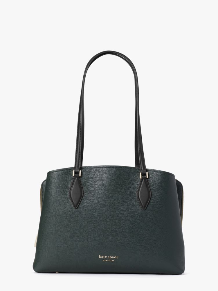 Zeezee Large Work Tote, Deep Evergreen Multi, ProductTile