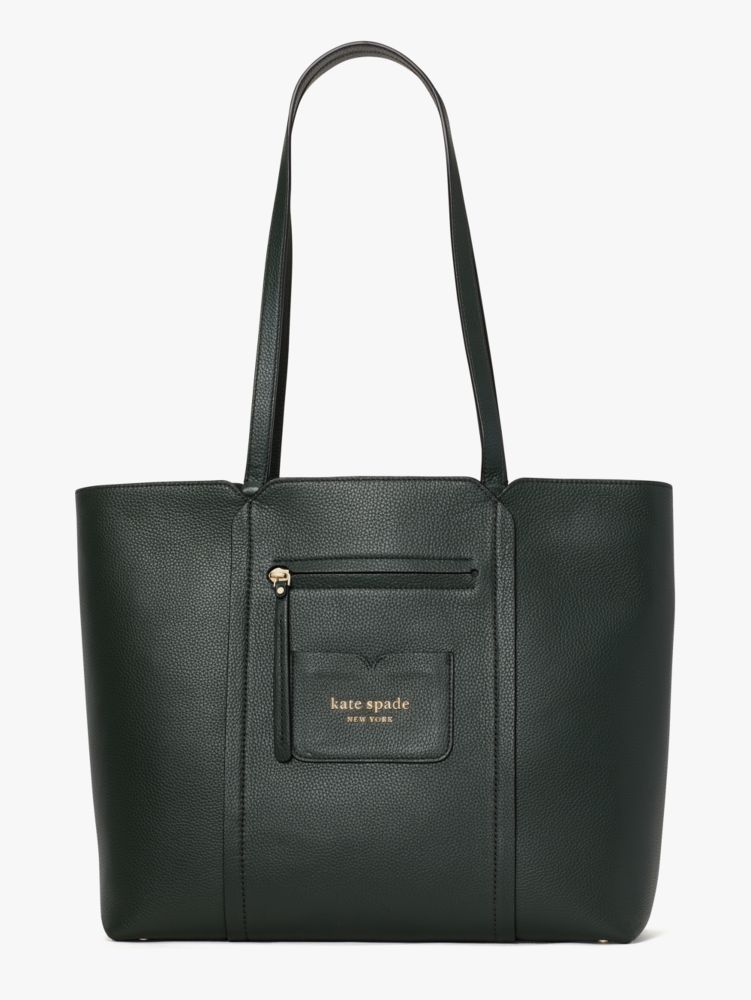 Florence Large Tote, Deep Evergreen, ProductTile