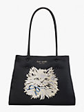 everything puffy cat large tote, , s7productThumbnail