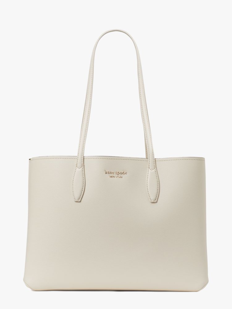 Kate Spade All Day Large Tote In Parchment/bartlett Pear