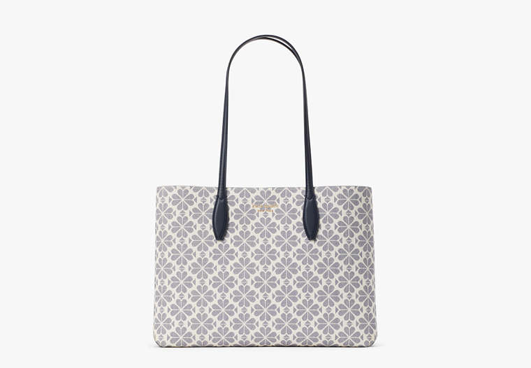 Spade Flower Coated Canvas All Day Large Tote, Slate Blue Multi, Product image number 0