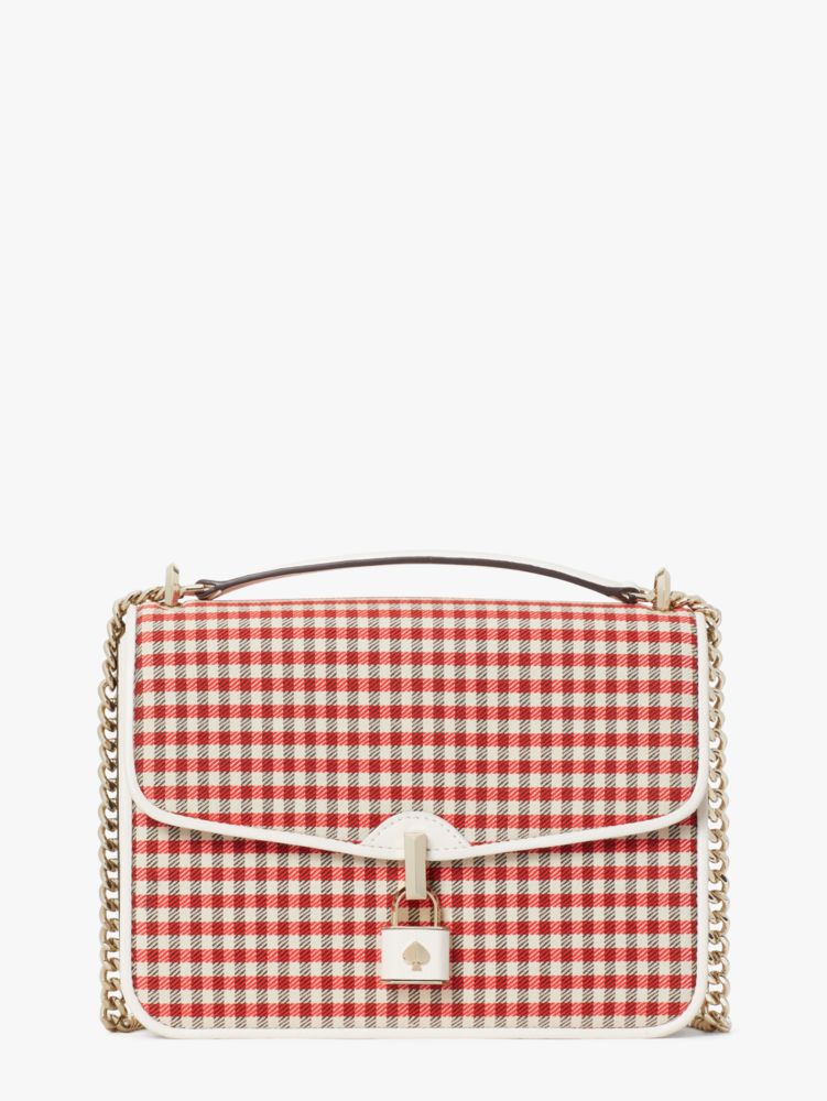 Locket Plaid Large Flap Shoulder Bag Kate Spade New York