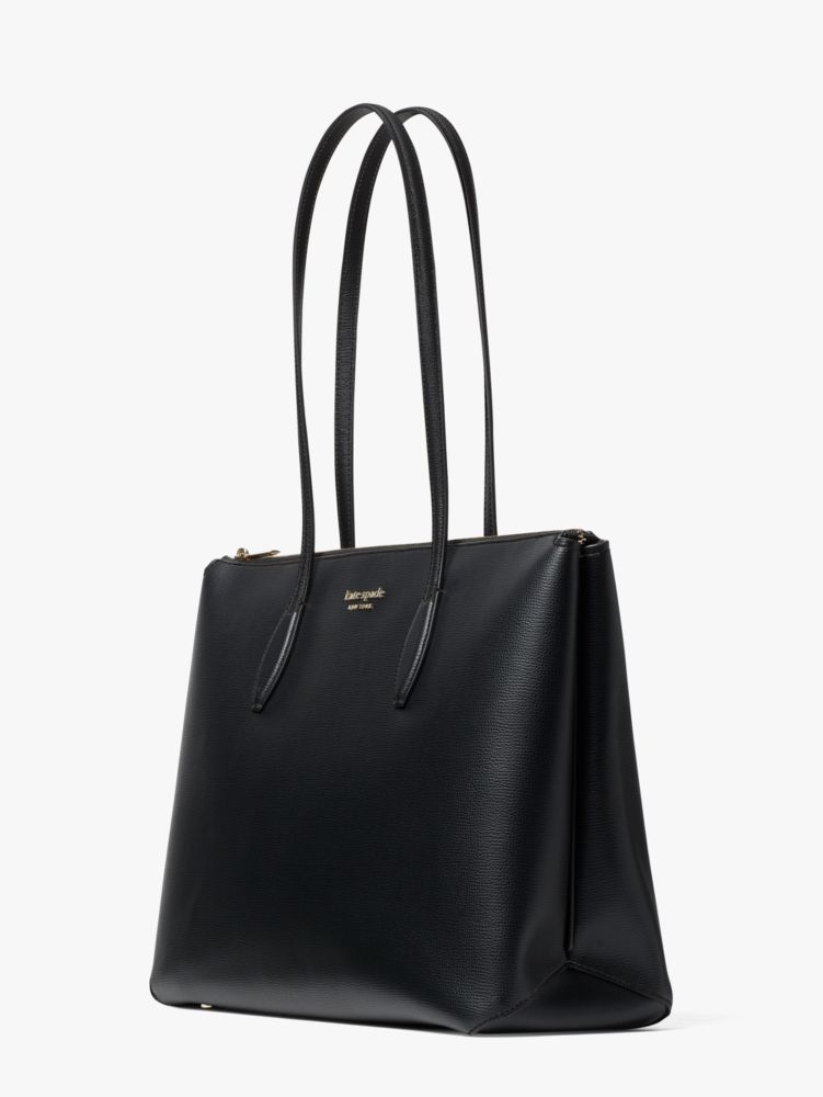 All Day Large Zip Top Tote, Black, Product