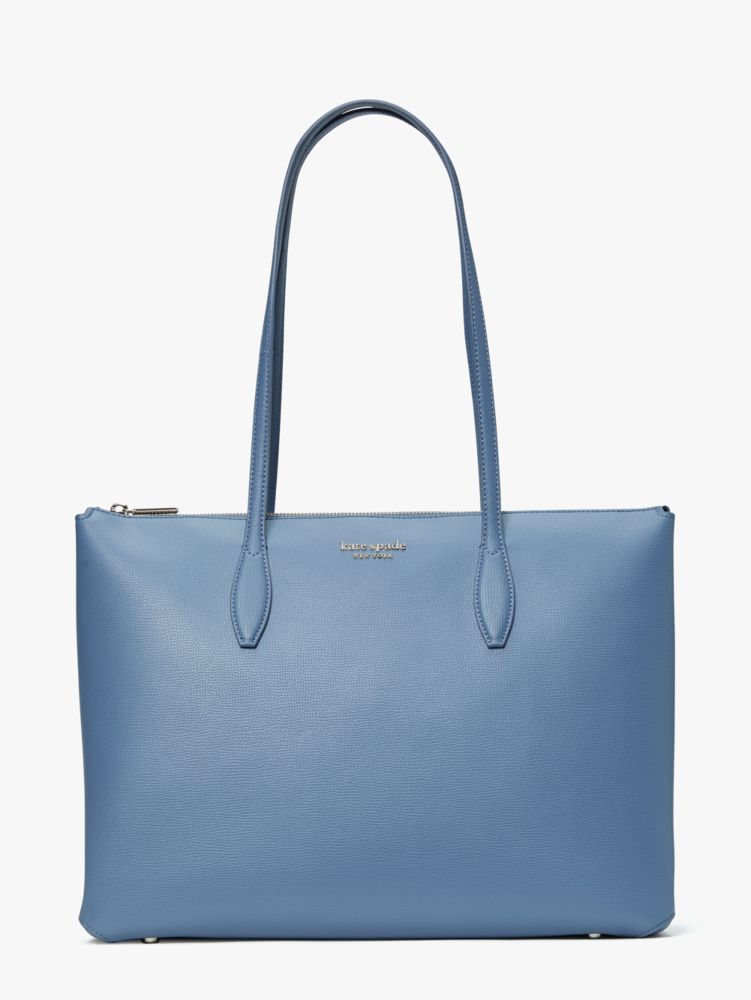 (blue)All Day Large Zip-top Tote