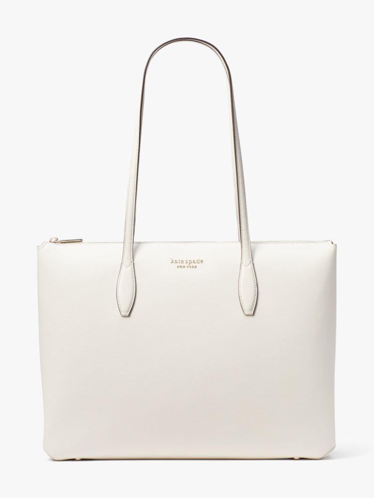Kate Spade All Day Aldy Lg Zip Tote In Parchment