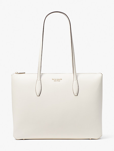Kate Spade All Day Aldy Lg Zip Tote In Parchment