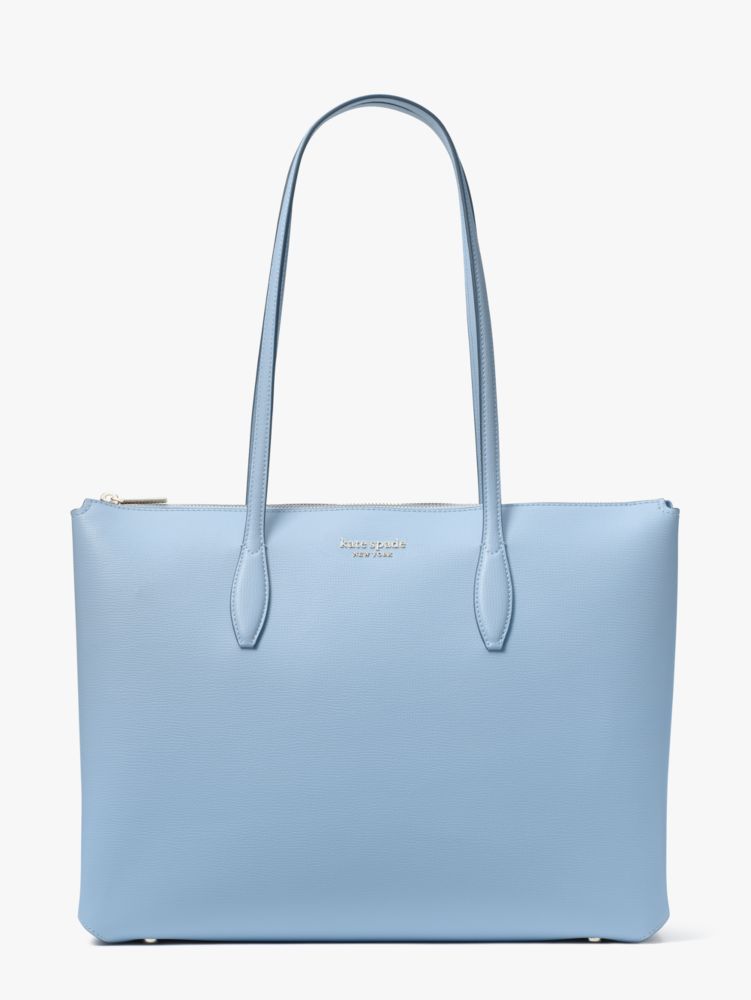 All Day Large Zip Top Tote, Celeste Blue, ProductTile