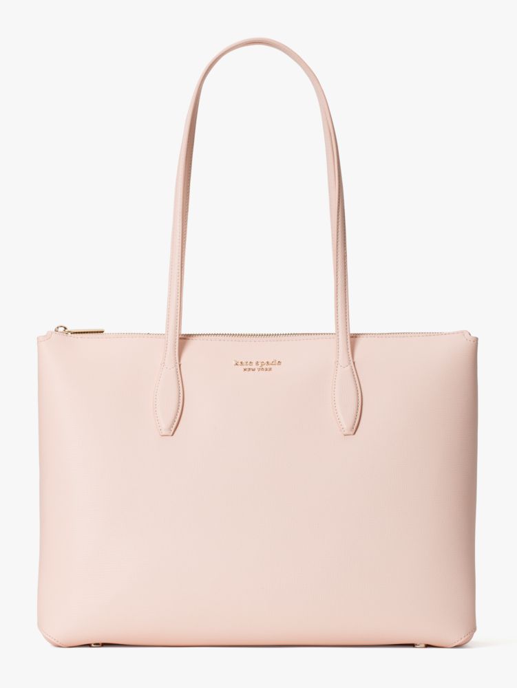 Women's chalk pink all day large zip-top tote | Kate Spade New York