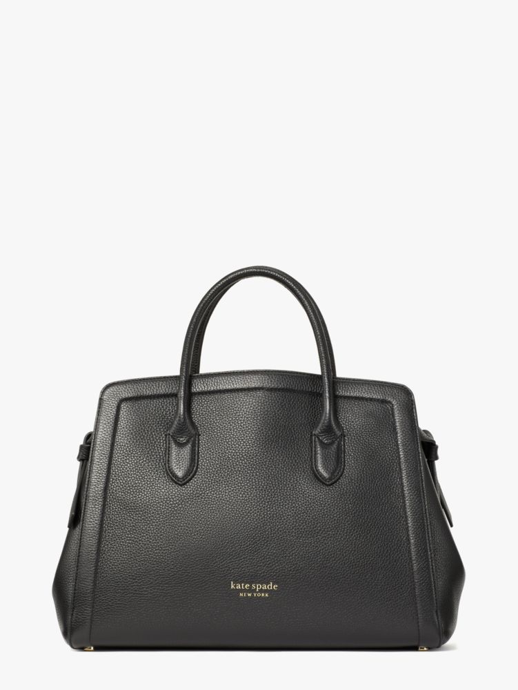 kate spade new york KNOTT PEBBLED MEDIUM SATCHEL - Handbag - black