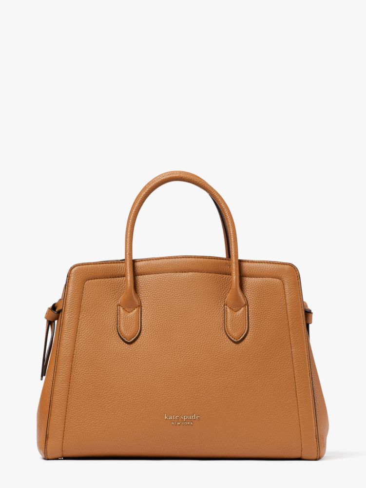 Knott Large Satchel, Bungalow Brown, ProductTile