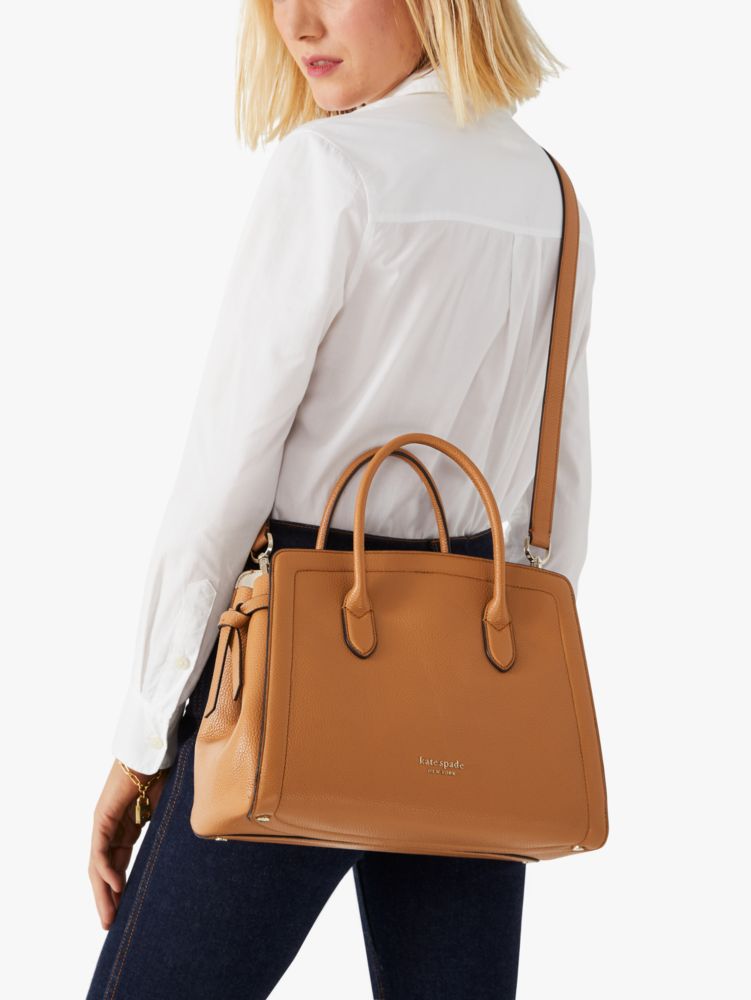 Kate Spade Knott Satchel extra large, raw pecan 