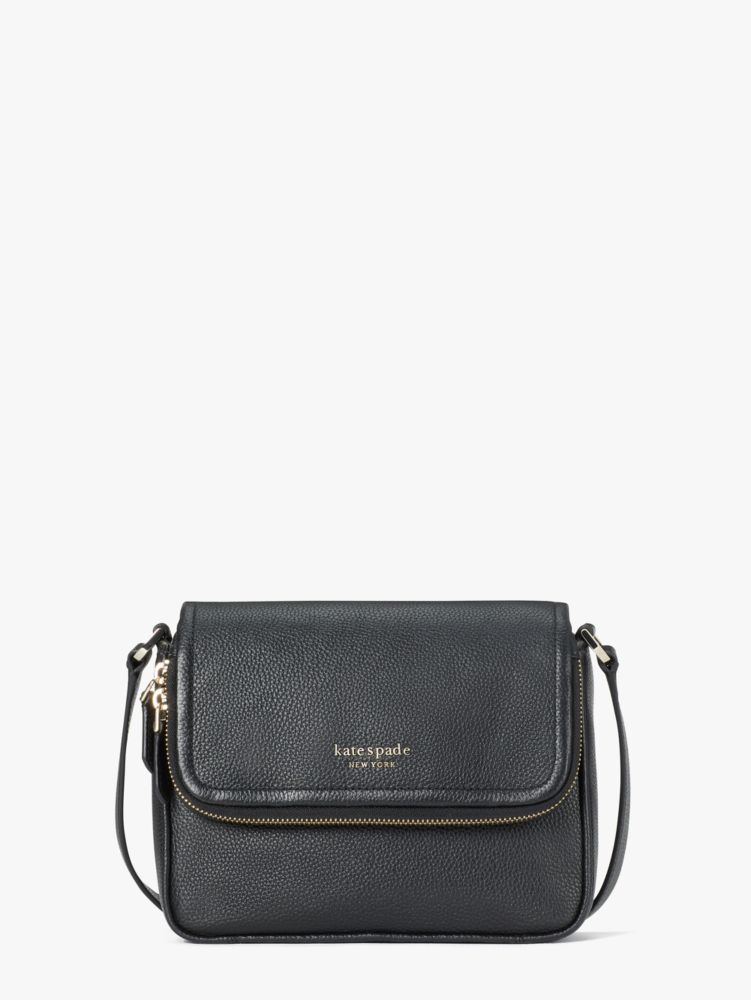 Kate Spade Run Around Large Flap Crossbody In Black