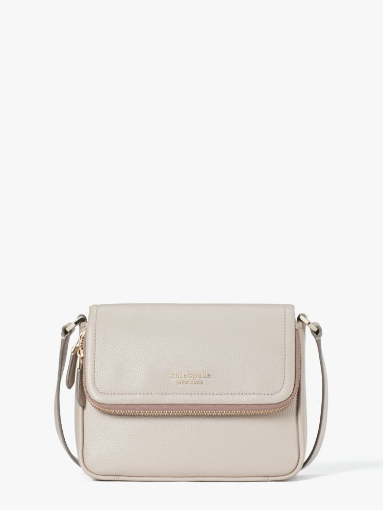 Kate Spade Run Around Large Flap Crossbody Bag In Warm Taupe