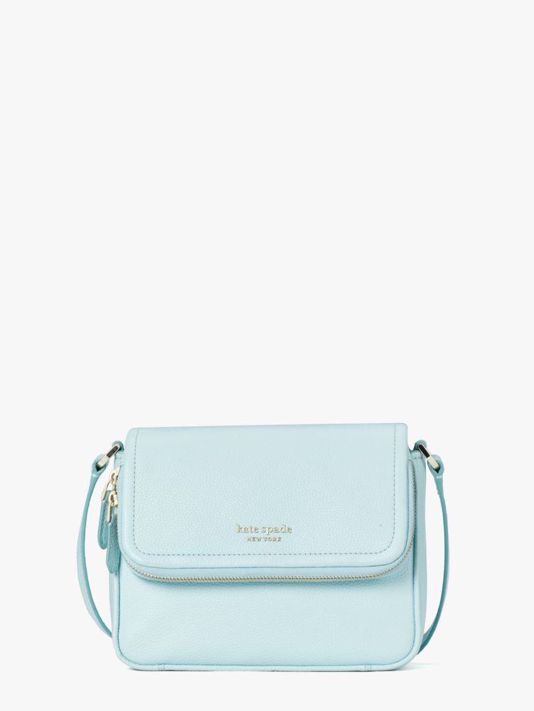 Kate Spade Run Around Large Flap Crossbody In Blue Glow