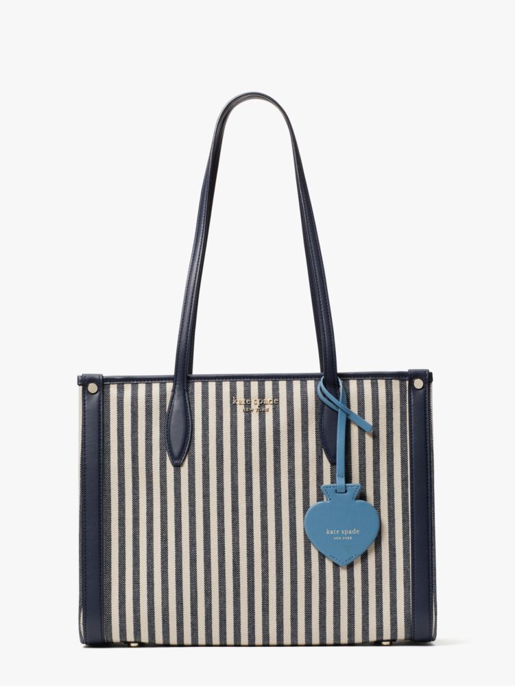 Rhombus Canvas Boat Tote Medium Karma Stripe Grey