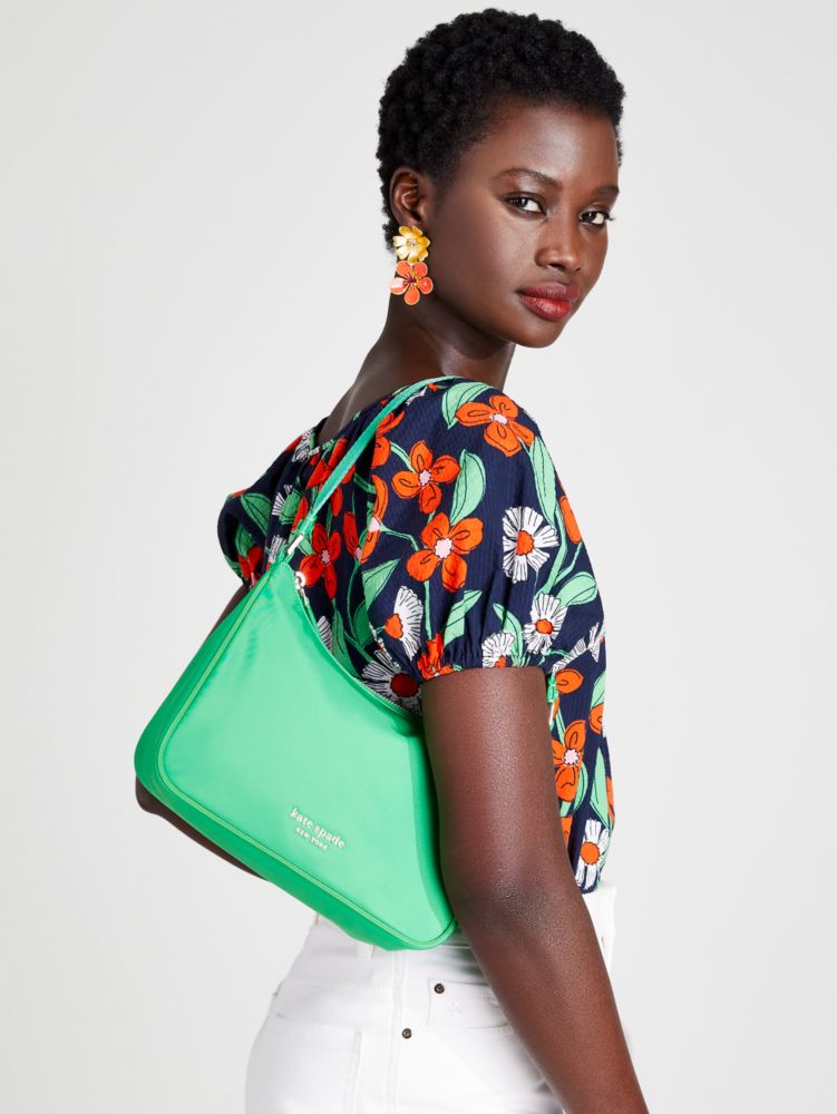 The Little Better Sam Nylon Small Shoulder Bag, Fresh Greens, Product