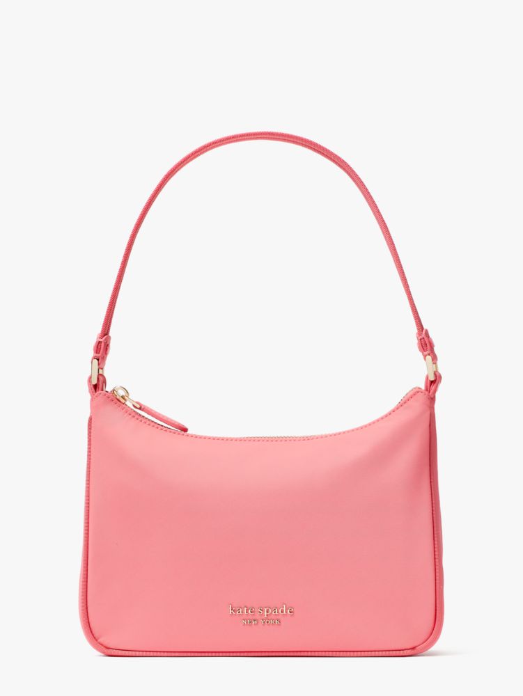 The Little Better Sam Nylon Small Shoulder Bag, Carolina Coral, Product #16