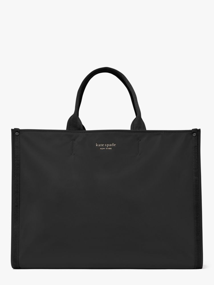 The Little Better Sam Nylon Large Tote, Black, ProductTile