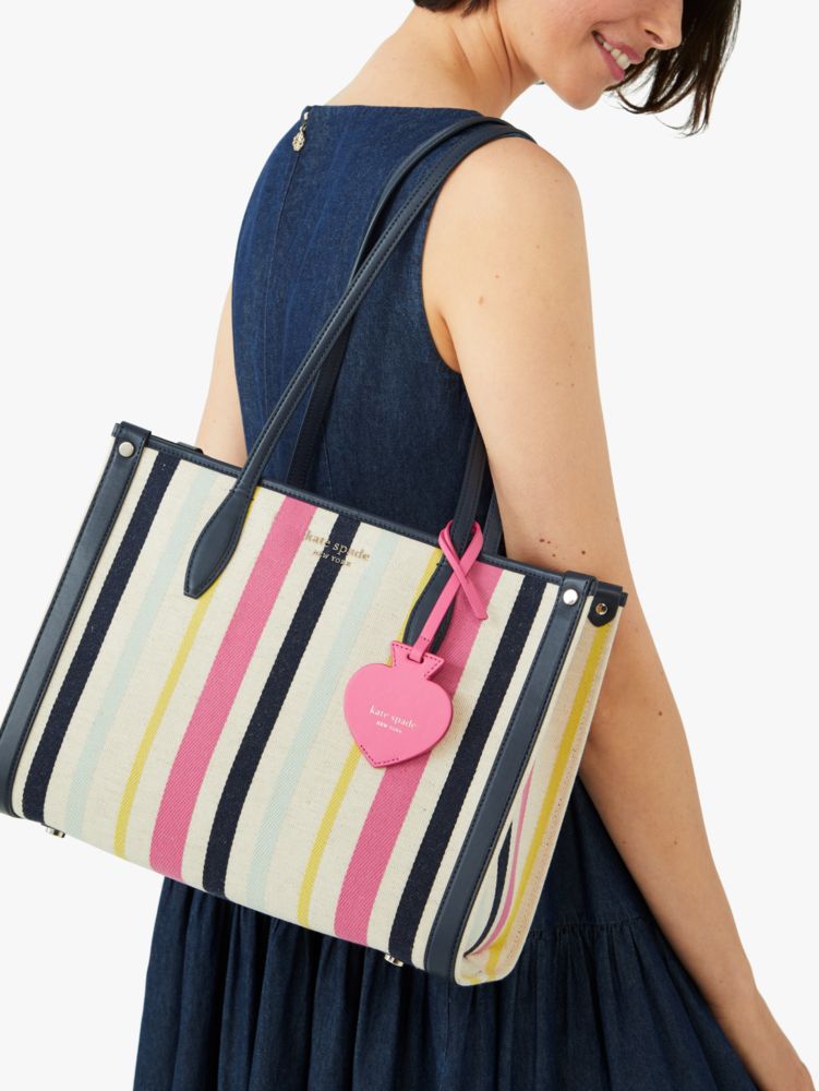 Market Tragetasche mit Streifen, mittelgro&szlig;, , rr_productgrid