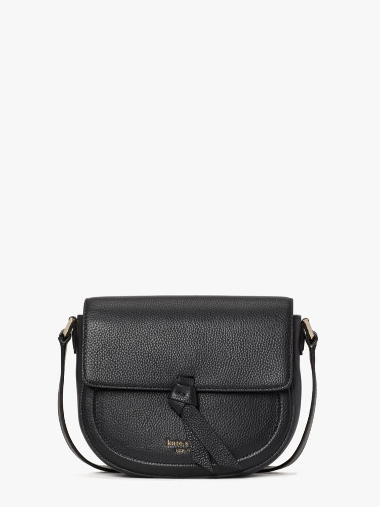 Knott Medium Saddle Crossbody, Black, ProductTile