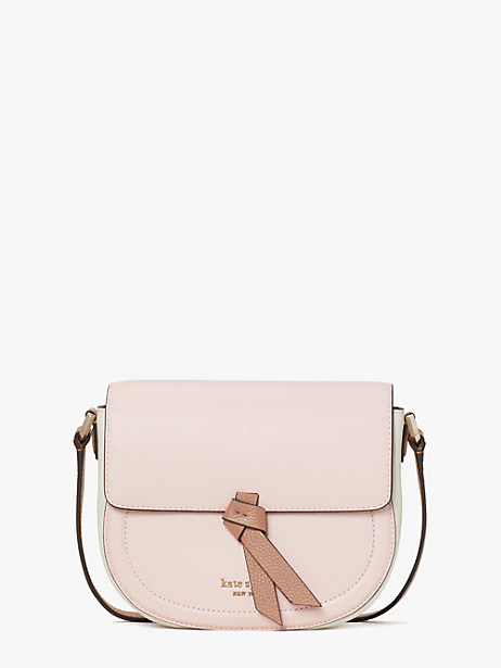Kate Spade Knott Medium Saddle Bag In Chalk Pink Multi
