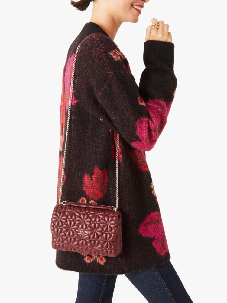 Bloom Small Flap Shoulder Bag, Grenache, Product