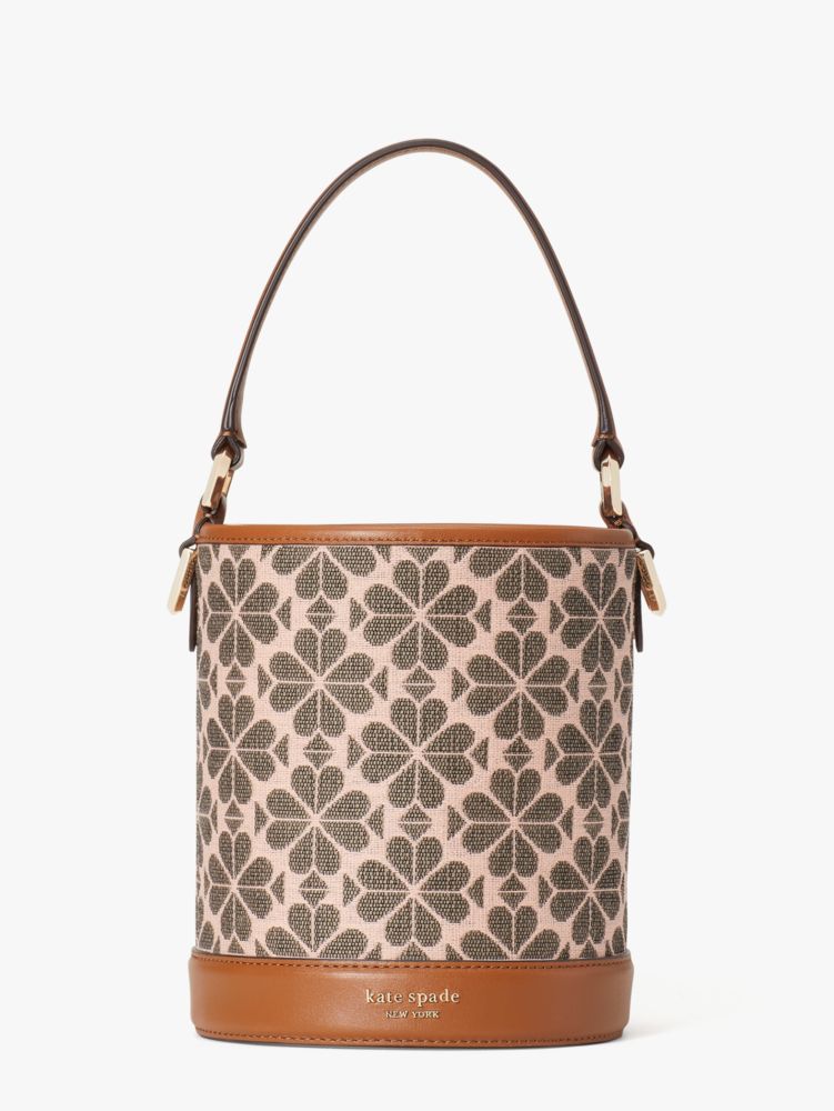 Spade Flower Jacquard Picnic Small Bucket Bag