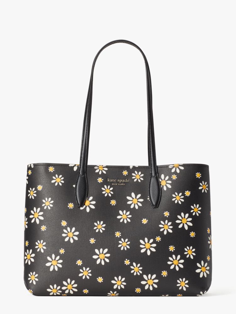 Women's black multi all day daisy dots large tote | Kate Spade New York UK