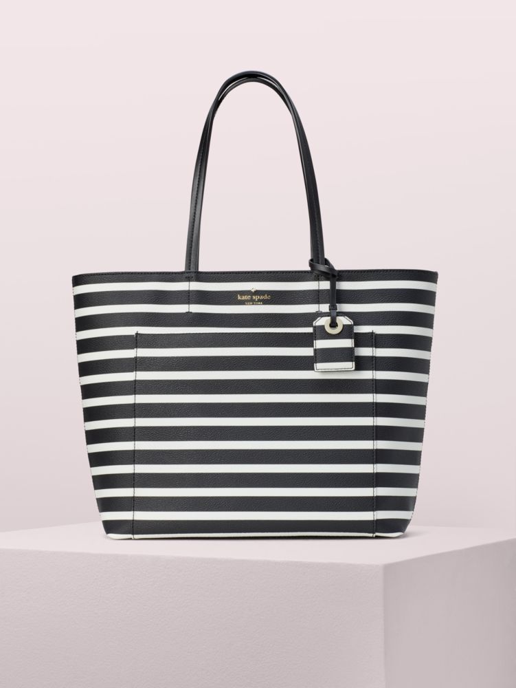 kate spade black and white striped bag