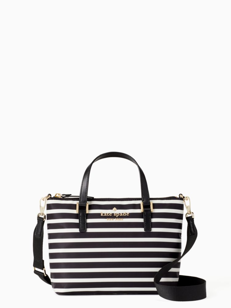 kate spade black and cream crossbody