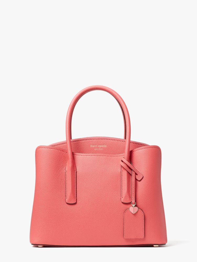 Kate Spade Margaux Large Top Zip Tote Leather Bag Peach Melba